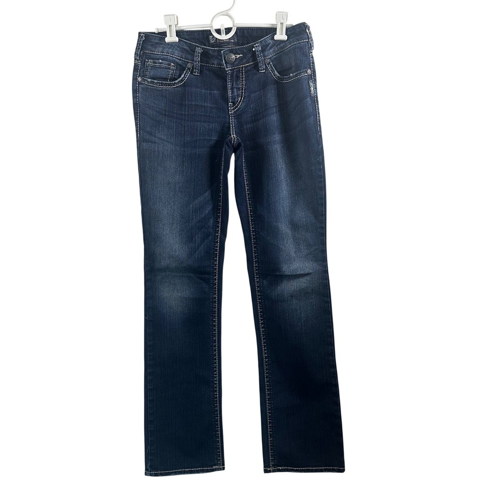 Silver Jeans Co Aiko Mid Slim Boot Dark Wash Denim Jeans W29 L33 L83611SAF428